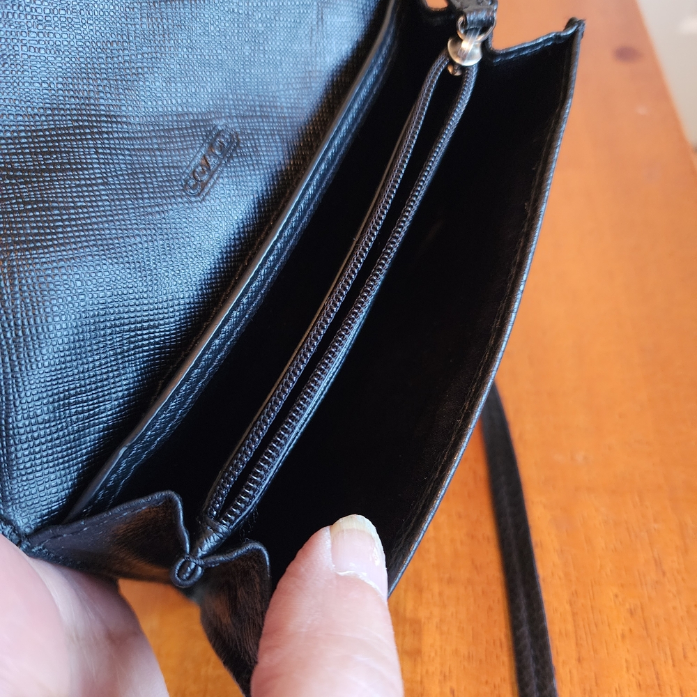 Coach Black Leather Crossbody Wallet Bag - Picture 5 of 11